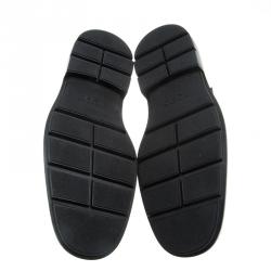 Pre Owned Tod's Black Leather Monk Strap Shoes Size 44.5