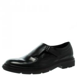 Tod's Black Leather Monk Strap Shoes Size 43