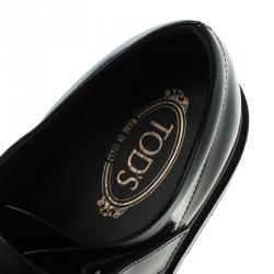 Tod's Black Leather Monk Strap Shoes Size 43
