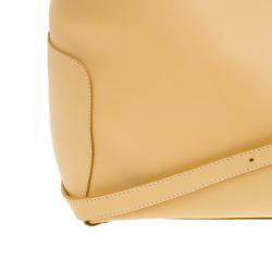 Pre Owned Tod's Nude Leather Double Striped Travel Bag