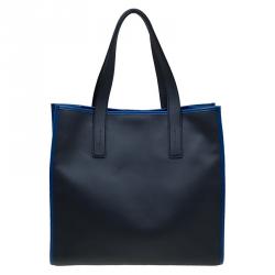 Tod's Black Leather Script Tote