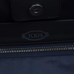 Tod's Black Leather Script Tote