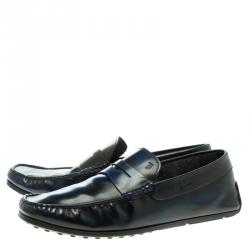Pre Owned Tod's Two Tone Leather Penny Loafers Size 44