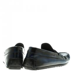 Pre Owned Tod's Two Tone Leather Penny Loafers Size 44