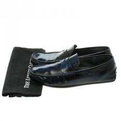 Pre Owned Tod's Two Tone Leather Penny Loafers Size 44