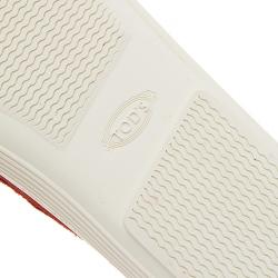 Pre Owned حذاء لوفرز تود سويدي أحمر بفيونكة مقاس 43.5