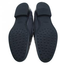 Pre Owned حذاء لوفرز تودز جلد رصاصي لامع مقاس 45