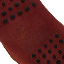 Pre Owned Tod's for Ferrari Red Suede Penny Loafers Size 44