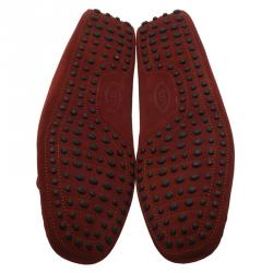 مملوكة مسبقًا Tod's Brown Suede Bow Loafers Size 42.5