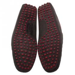 مملوكة مسبقًا Tod's for Ferrari Grey Suede Loafers Size 41.5