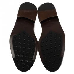 Pre Owned Tod's Brown Leather Penny Loafers Size 41.5