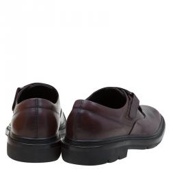 Pre Owned Tod's Brown Leather Monk Strap Shoes Size 42.5