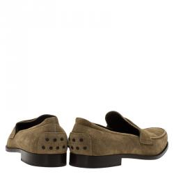 Pre Owned J.P Tod's Brown Suede Penny Loafers Size 44