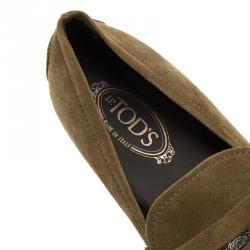 Pre Owned J.P Tod's Brown Suede Penny Loafers Size 44