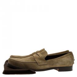 Pre Owned J.P Tod's Brown Suede Penny Loafers Size 44