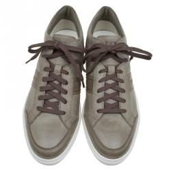 مملوكة مسبقًا Tod's Green Leather Sneakers Size 40