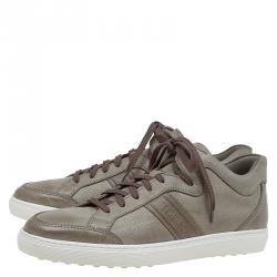 مملوكة مسبقًا Tod's Green Leather Sneakers Size 40