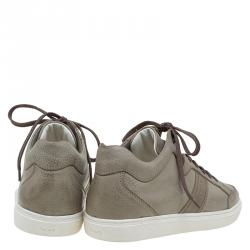 مملوكة مسبقًا Tod's Green Leather Sneakers Size 40