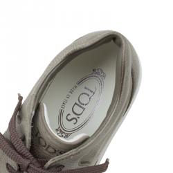 مملوكة مسبقًا Tod's Green Leather Sneakers Size 40