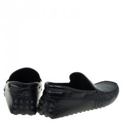 Pre Owned Tod's Black Perforated Leather Loafers Size 43
