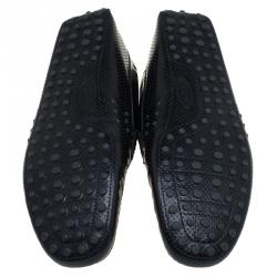 Pre Owned Tod's Black Perforated Leather Loafers Size 43