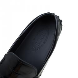 Pre Owned Tod's Black Perforated Leather Loafers Size 43
