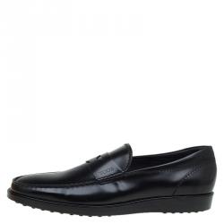 مملوكة مسبقًا Tod's Black Leather Penny Loafers Size 40