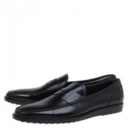 مملوكة مسبقًا Tod's Black Leather Penny Loafers Size 40