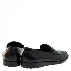 مملوكة مسبقًا Tod's Black Leather Penny Loafers Size 40