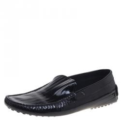 Pre Owned Tod's Black Patent Leather Loafers Size 43