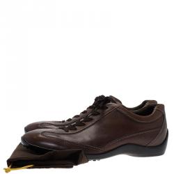 حذاء رياضي تودز أوينز جلد بني بأربطة مقاس 43
