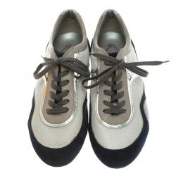 Tod's Tricolor Leather and Suede Sneakers Size 39