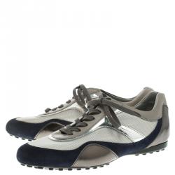 Tod's Tricolor Leather and Suede Sneakers Size 39
