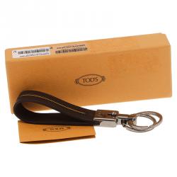 Pre Owned Tod's Brown Leather Valet Keyring