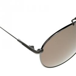 Pre Owned Tom Ford Brown TF 338 Colin Aviator Sunglasses 