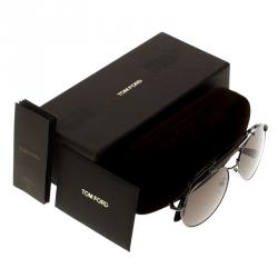 Pre Owned Tom Ford Brown TF 338 Colin Aviator Sunglasses 