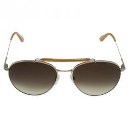 مملوكة مسبقًا نظارة شمسية أفياتورز توم فورد كولين ذهبي