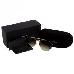 مملوكة مسبقًا نظارة شمسية أفياتورز توم فورد كولين ذهبي