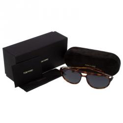 Pre Owned Tom Ford Brown TF 255 John Aviators 
