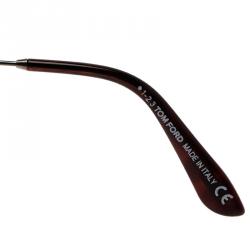 Pre Owned Tom Ford Brown and Black Colin Aviator Sunglasses