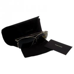 Pre Owned Tom Ford Gold and Tortoise Detail Felix Aviators