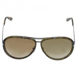 Pre Owned Tom Ford Tortoise Cryille Aviators