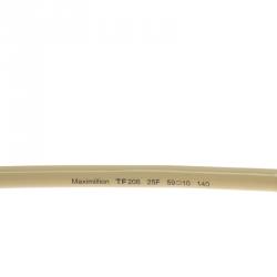 Pre Owned Tom Ford Cream Cross Detail Maximillion Aviators