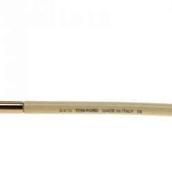 Pre Owned Tom Ford Cream Cross Detail Maximillion Aviators