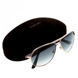 Tom Ford Gradient Black TF 144 Marko Aviator Sunglasses