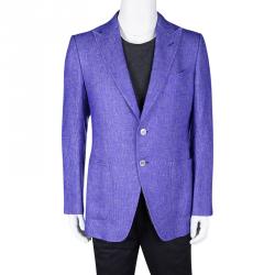 Pre Owned Tom Ford Two Tone Linen Regular Fit Blazer L