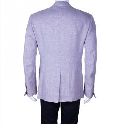 مملوكة مسبقًا Tom Ford Men's Lavender Wool Blend Blazer XL