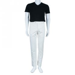 Pre Owned Tom Ford Men's Off-White Trousers S
