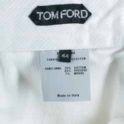 Pre Owned Tom Ford Men's Off-White Trousers S