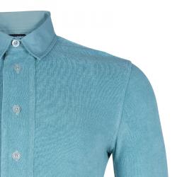 Pre Owned Tom Ford Men's Turquoise Cotton Polo Shirt S